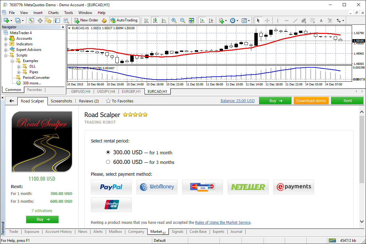 MetaTrader; 4, instatrader.